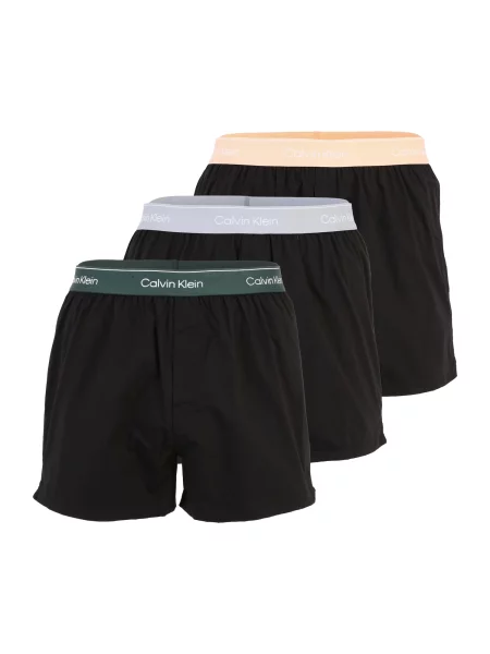Calvin Klein Underwear Boxeri gri deschis / verde smarald / portocaliu caisă negru