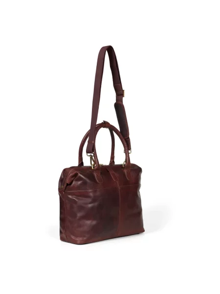 Torba na laptopa Howard London skórzana brązowa