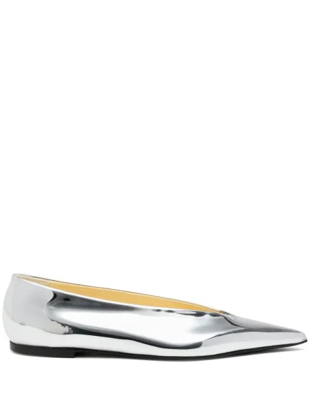 Pantofi cu toc Proenza Schouler fără toc argintiu