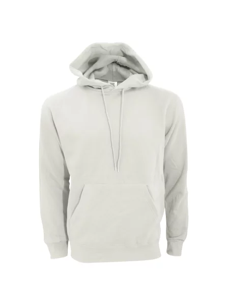 Gładka Bluza Sportowa Przez Głowę Kaptur biała