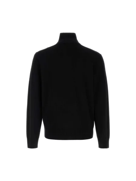 Sweter Burberry wełniany w kratę czarny