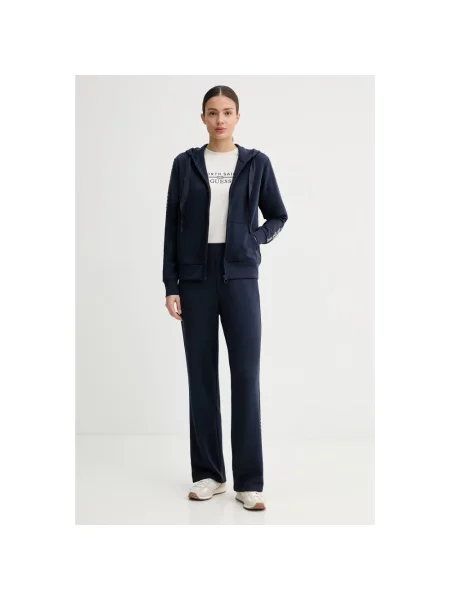 Bluza z kapturem Guess z kapturem niebieska