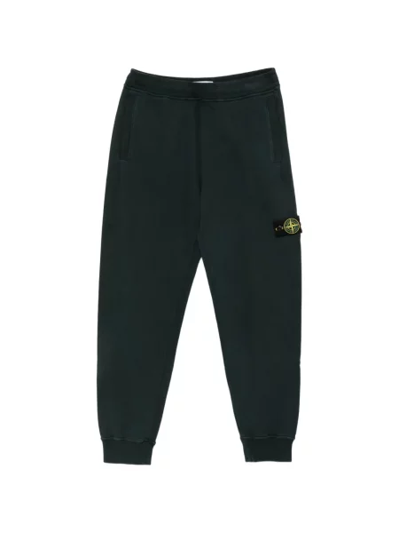 Pantaloni Stone Island cu strasuri alergare verde
