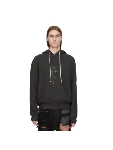 Bluza z kapturem Rick Owens z kapturem czarna