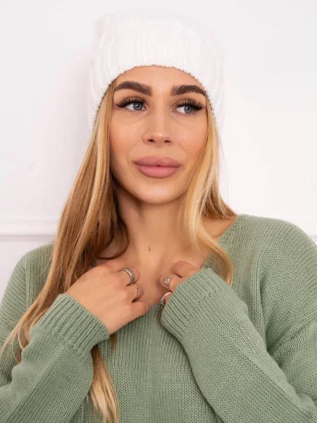 Șapcă Kesi din fleece alb