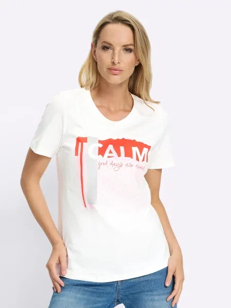 Heine Tricou ecru portocaliu