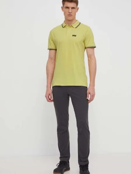 Однотонное поло Helly Hansen желтое
