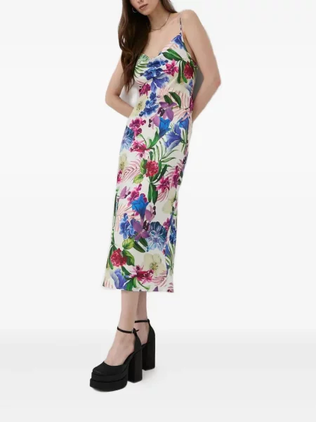 Rochie Guess cu model floral alb