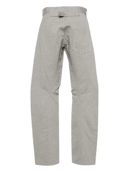 Tiesūs džinsai Maison Margiela penkių kišenių dizainas pilka