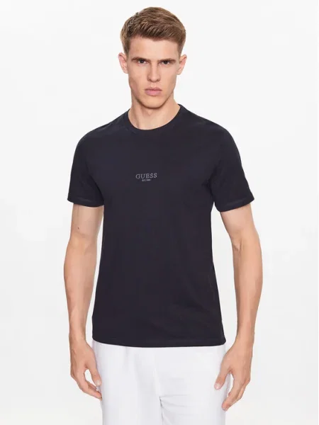 Tricou Guess Jeans albastru