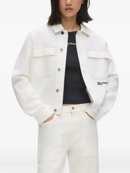 Džínsová bunda Karl Lagerfeld Jeans biela