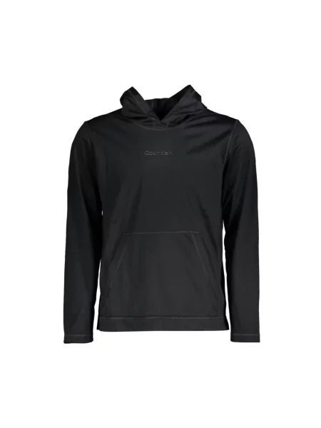 Bluza z kapturem Calvin Klein Performance z kapturem z długim rękawem czarna