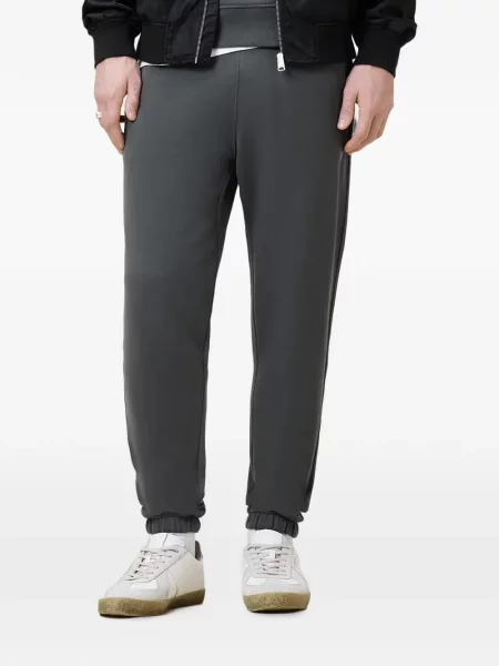 Pantaloni Allsaints alergare cu cordon gri