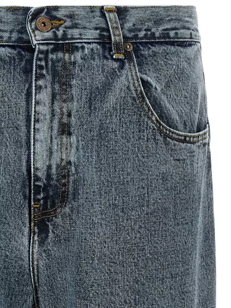 Blugi Second/layer cu strasuri albastru