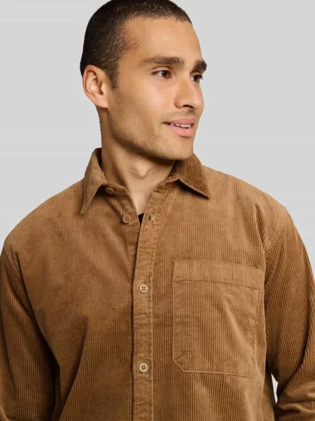 Koszula casualowa ze sztruksu z pełną listwą guzikową Tom Tailor Denim