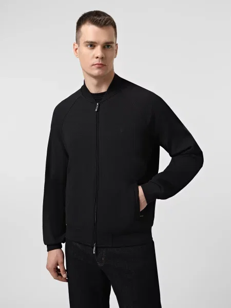 Бомбер Emporio Armani поліамід/еластан синій