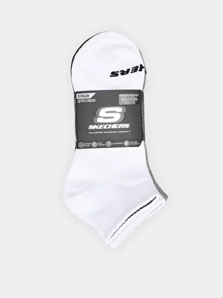 Skechers Набір шкарпеток Білий/чорний Бавовна/поліестер білі