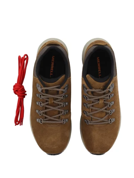 Sneakerși Merrell cu șireturi din piele de căprioară maro