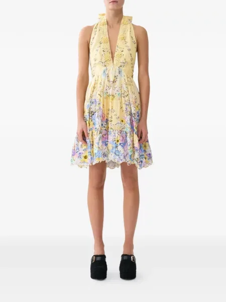 Rochie mini Camilla de costum galben