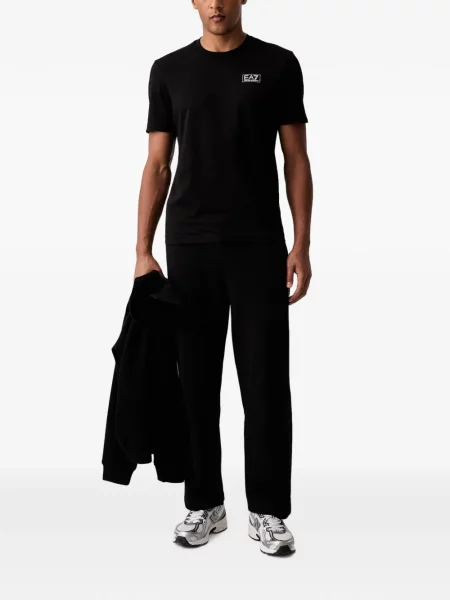 Μπλούζα Ea7 Emporio Armani με αυτόγραφο μαύρο