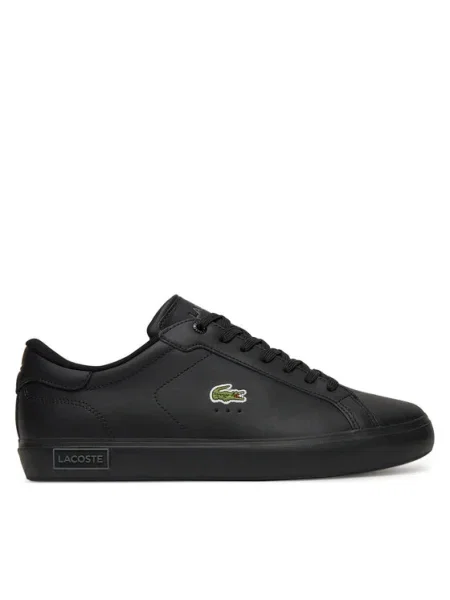 LACOSTE Rövid szárú sportcipők zöld / fekete fehér
