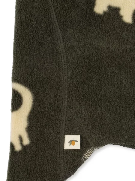 Konges Sløjd kukla detská fleecová TAVI FLEECE BALACLAVA GRS zelená