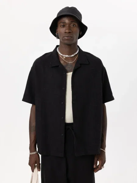 VAMOS CLO Cămașă Lewisia' negru