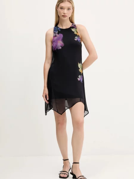 Сукня Desigual NALA mini розкльошена чорний