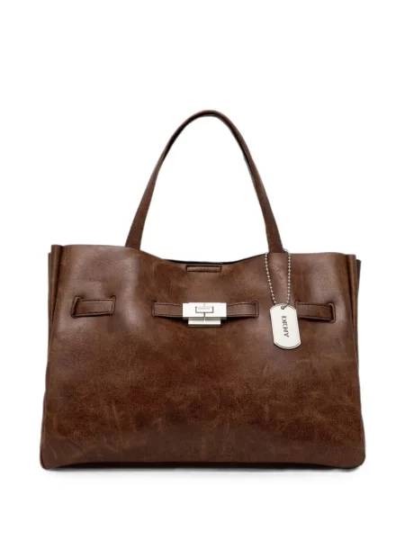 Geantă shopper Dkny cu autograf maro