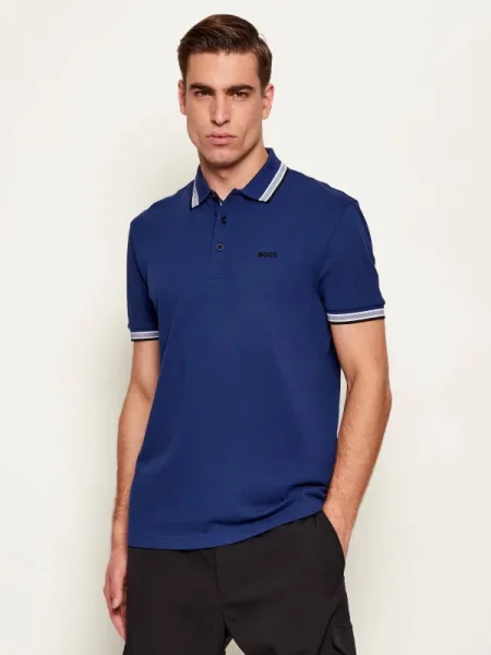 BOSS Tricou polo Paddy Bleumarin verde