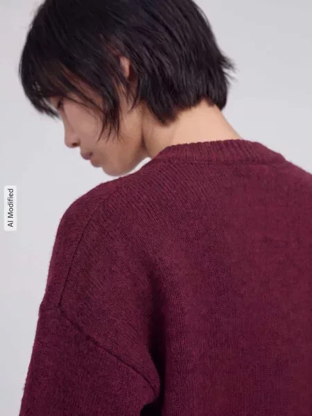 Sweter o kroju oversized z dodatkiem wełny model BOOM' Vero Moda