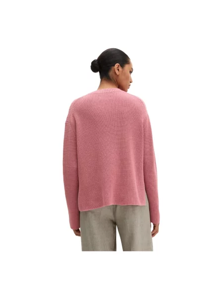 Sweter Marc O'polo z okrągłym dekoltem różowy