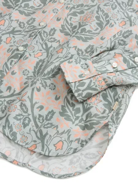Gulerat cămașă Woolrich cu model floral cu imagine verde