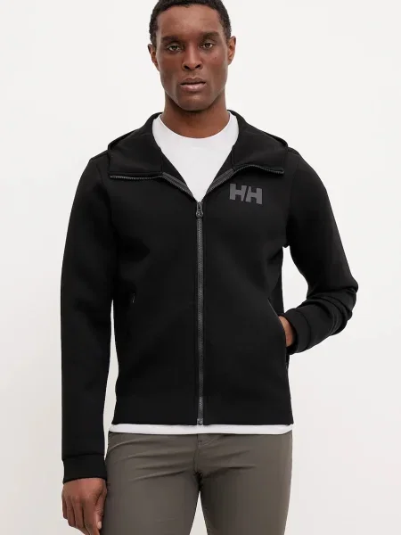 Sportska dukserica Helly Hansen Hydropower Ocean s kapuljačom bez uzorka crna