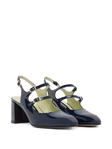 Iš natūralios odos bateliai Carel Paris slingback mėlyna