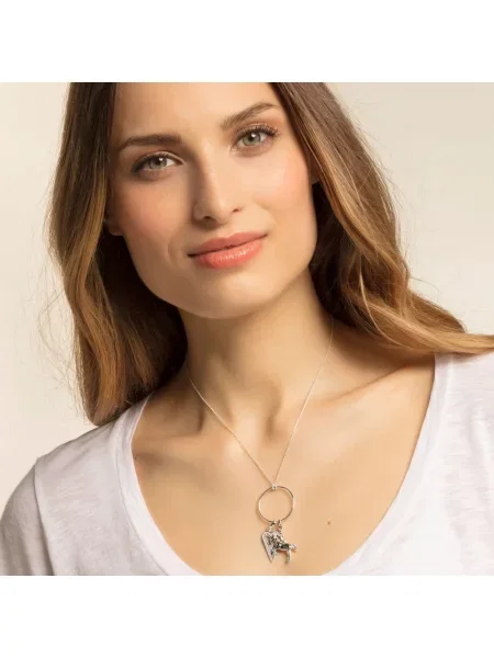 Zawieszka Thomas Sabo z cyrkonem w serca szara