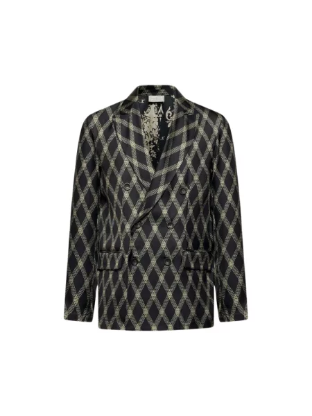 Lniana lniana marynarka Pierre Louis Mascia czarna