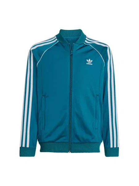 ADIDAS ORIGINALS Ζακέτα φούτερ Adicolor τιρκουάζ λευκό
