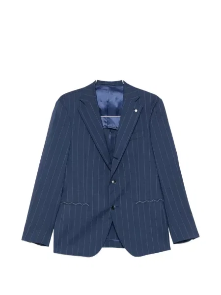 Костюм на тънки райета костюм Luigi Bianchi Mantova синьо