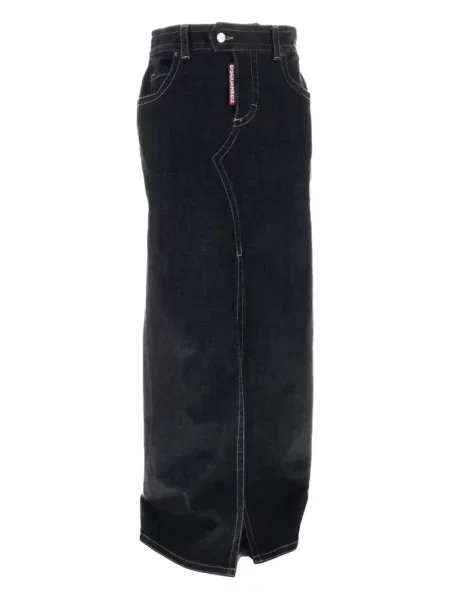 Fustă din denim Dsquared2 până la genunchi albastru