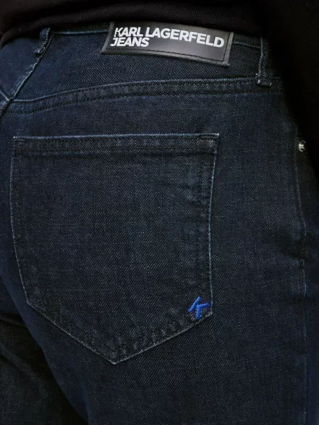 Дънки Karl Lagerfeld Jeans цепка синьо