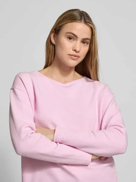 Bluza o kroju relaxed fit z mieszanki bawełny S.oliver Red Label różowa