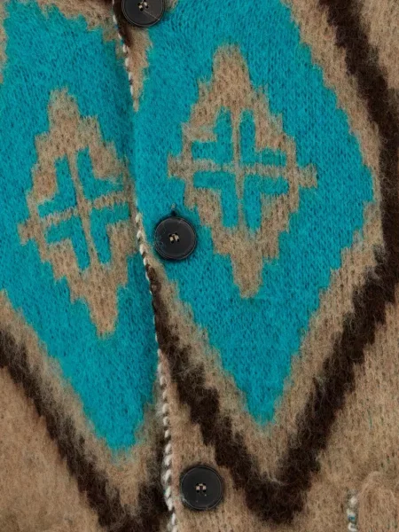 Gulerat cardigan Amaranto cu imprimeu geometric