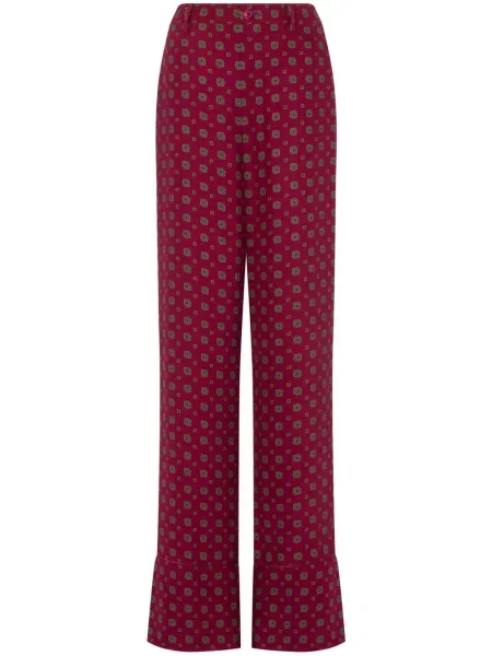 Pantaloni Moschino cu imagine cu imprimeu geometric roșu