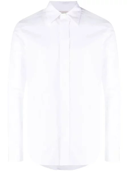 Poplínová s límcem košile Alexander Mcqueen bílá