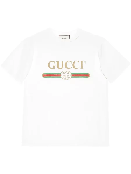 Tricou Gucci cu imagine alb