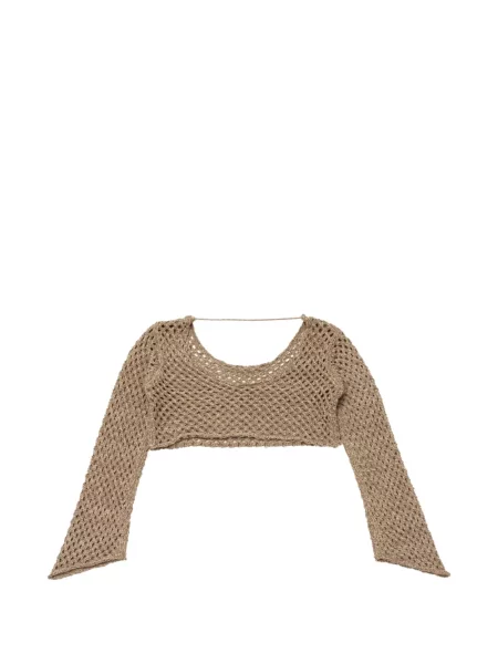 Top Elegancia tricotate maro