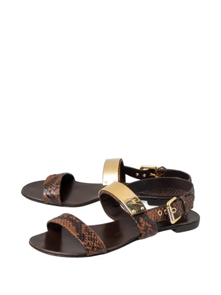 Sandale Giuseppe Zanotti din piele fără toc maro