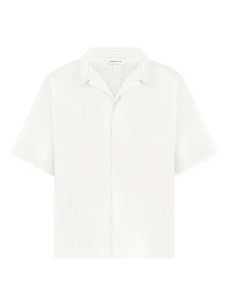 Plisovaná krátká košile Manière De Voir bílá