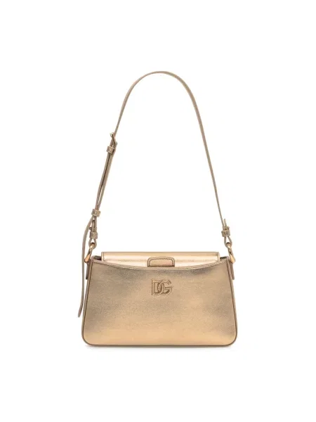 Torebka skórzana Dolce And Gabbana żółta